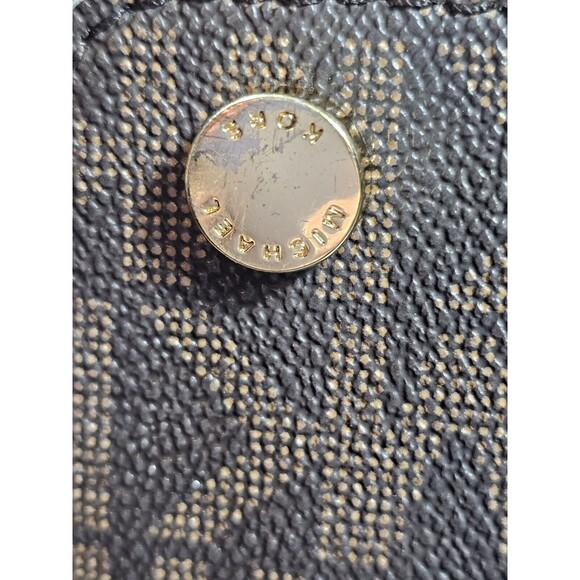 Michael Kors Sinclair Large Logo Tote Bag Brown Canvas Leather 38H9CN2T2B Flaw - Picture 10 of 13